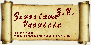 Živoslava Udovičić vizit kartica